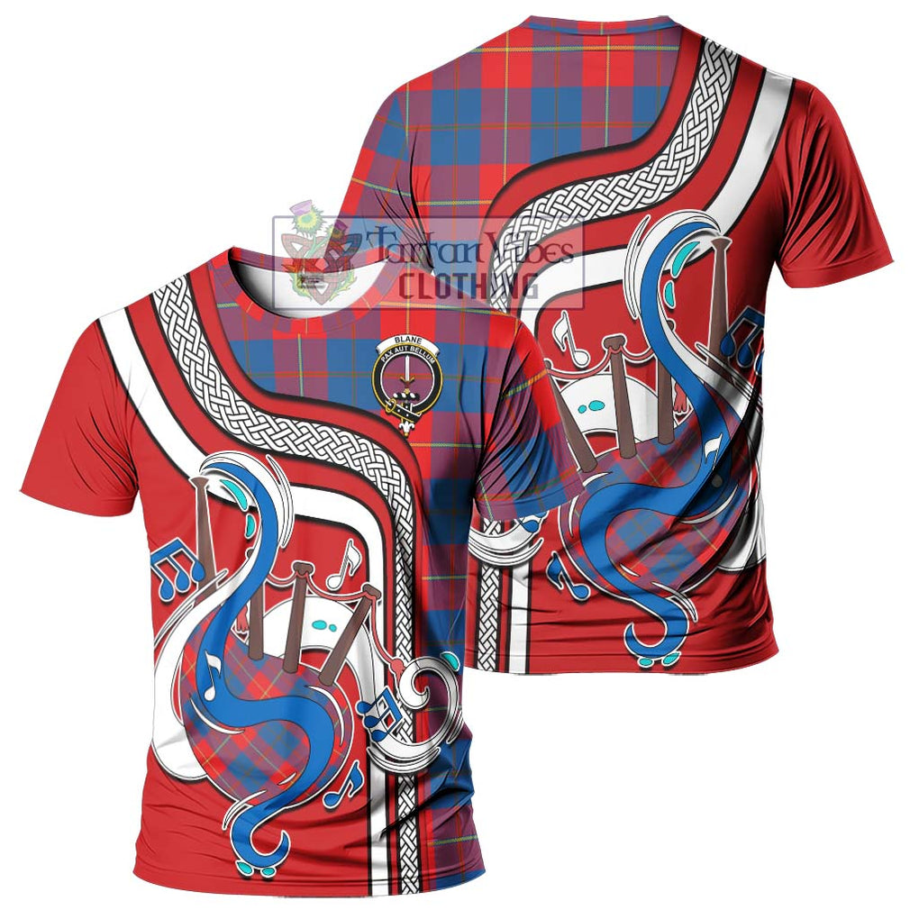 Blane Tartan T-Shirt with Epic Bagpipe Style - Tartanvibesclothing Shop