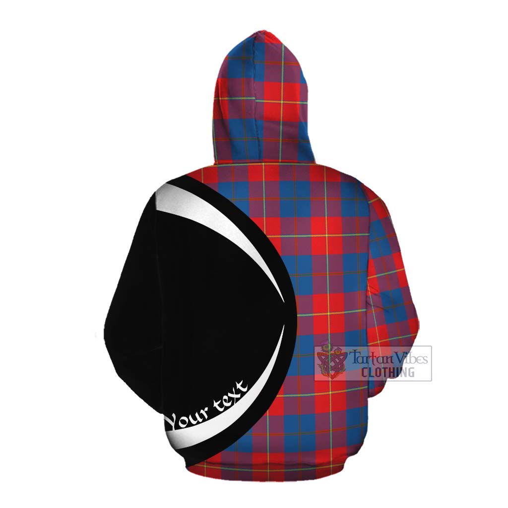 Tartan Vibes Clothing Blane Tartan Cotton Hoodie with Family Crest Circle Style