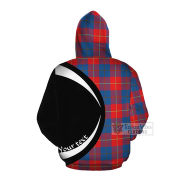 Blane Tartan Cotton Hoodie with Family Crest Circle Style