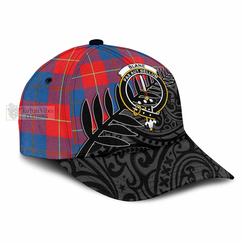 Tartan Vibes Clothing Blane Tartan Classic Cap with New Zealand Silver Fern Half Style