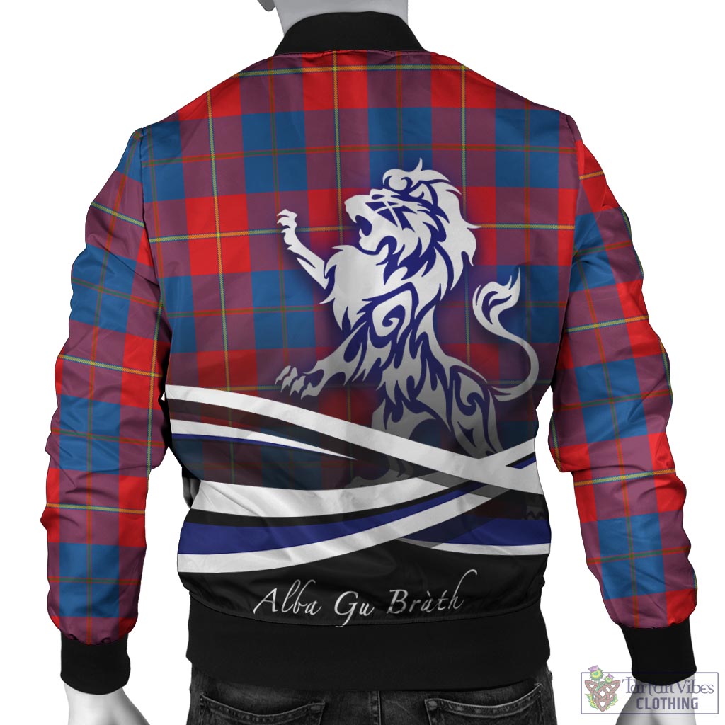 Tartan Vibes Clothing Blane Tartan Bomber Jacket with Alba Gu Brath Regal Lion Emblem