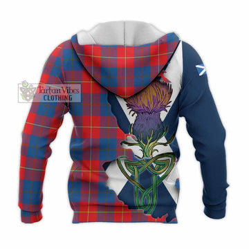 Blane Tartan Family Crest Knitted Hoodie Scottish Thistle Celtic Inspired - Tartan Vibes Clothing