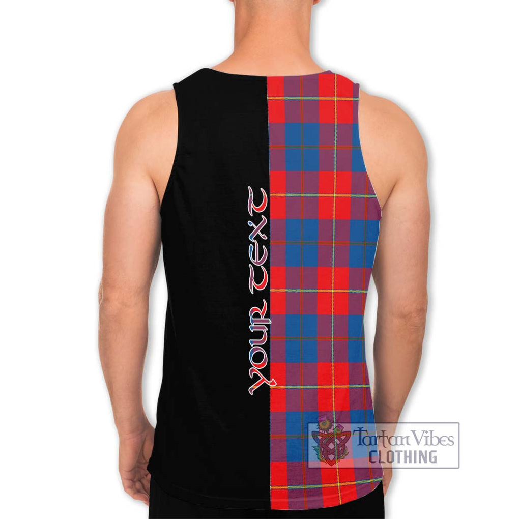 Blane Tartan Men's Tank Top with Family Crest and Half Of Me Style - Tartanvibesclothing Shop