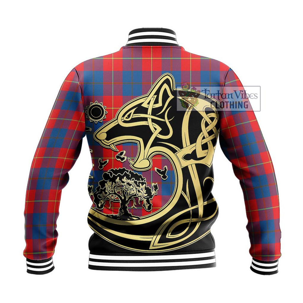 Blane Tartan Baseball Jacket with Family Crest Celtic Wolf Style - Tartan Vibes Clothing