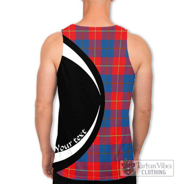 Blane Tartan Men's Tank Top with Family Crest Circle Style