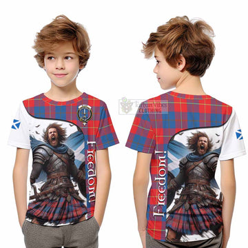 Blane Crest Tartan Kid T-Shirt Inspired by the Freedom of Scottish Warrior