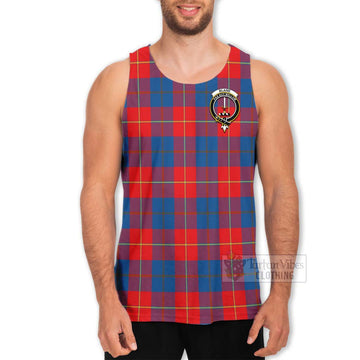 Blane Tartan Men's Tank Top with Family Crest Celtic Skull Style