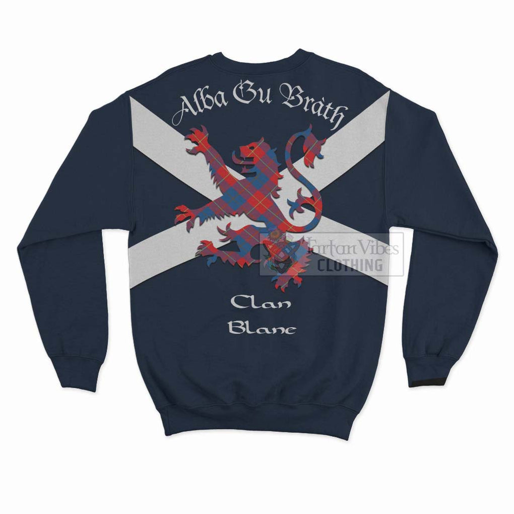 Tartan Vibes Clothing Blane Tartan Lion Rampant Sweatshirt – Proudly Display Your Heritage with Alba Gu Brath and Clan Name