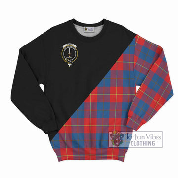 Blane Tartan Sweatshirt with Family Crest and Military Logo Style