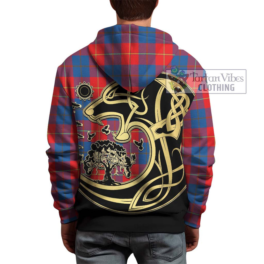 Blane Tartan Hoodie with Family Crest Celtic Wolf Style - Tartan Vibes Clothing