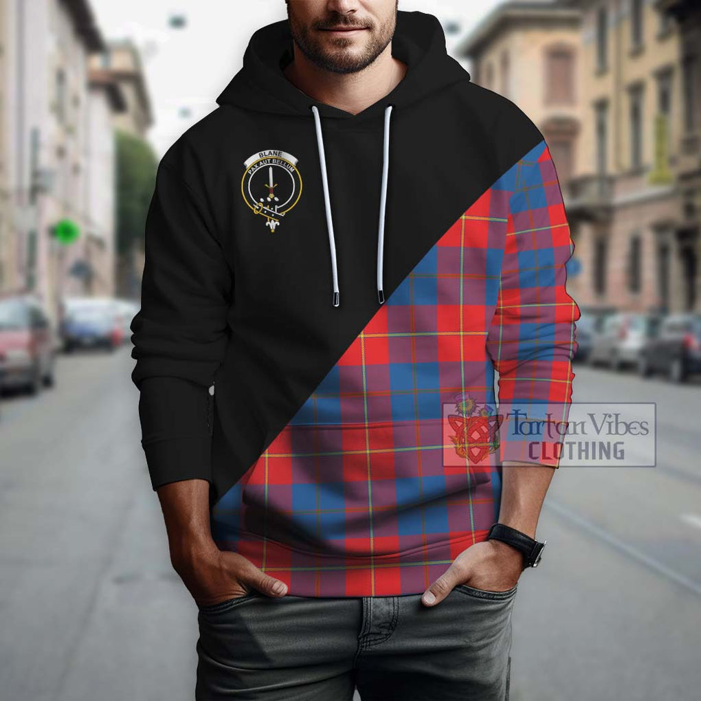 Blane Tartan Hoodie with Family Crest and Military Logo Style - Tartanvibesclothing Shop