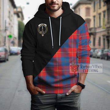 Blane Tartan Hoodie with Family Crest and Military Logo Style