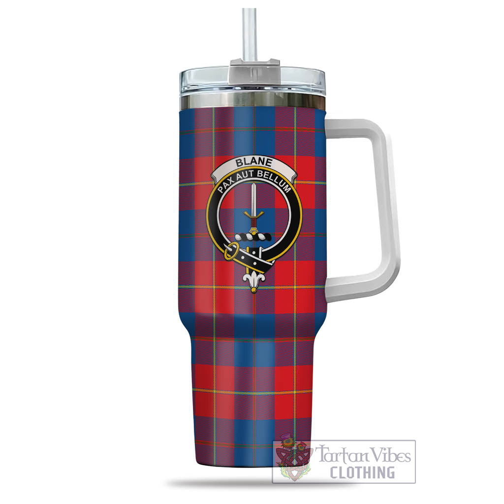 Tartan Vibes Clothing Blane Tartan and Family Crest Tumbler with Handle