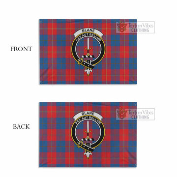 Blane Tartan House Flag with Family Crest