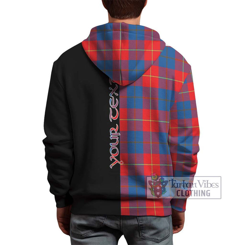 Blane Tartan Hoodie with Family Crest and Half Of Me Style - Tartanvibesclothing Shop