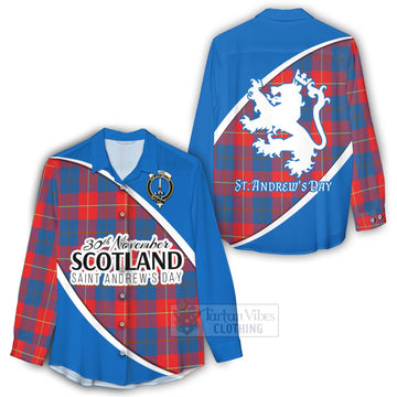 Blane Family Crest Tartan Women's Casual Shirt Celebrate Saint Andrew's Day in Style