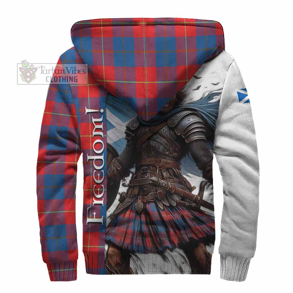 Tartan Vibes Clothing Blane Crest Tartan Sherpa Hoodie Inspired by the Freedom of Scottish Warrior