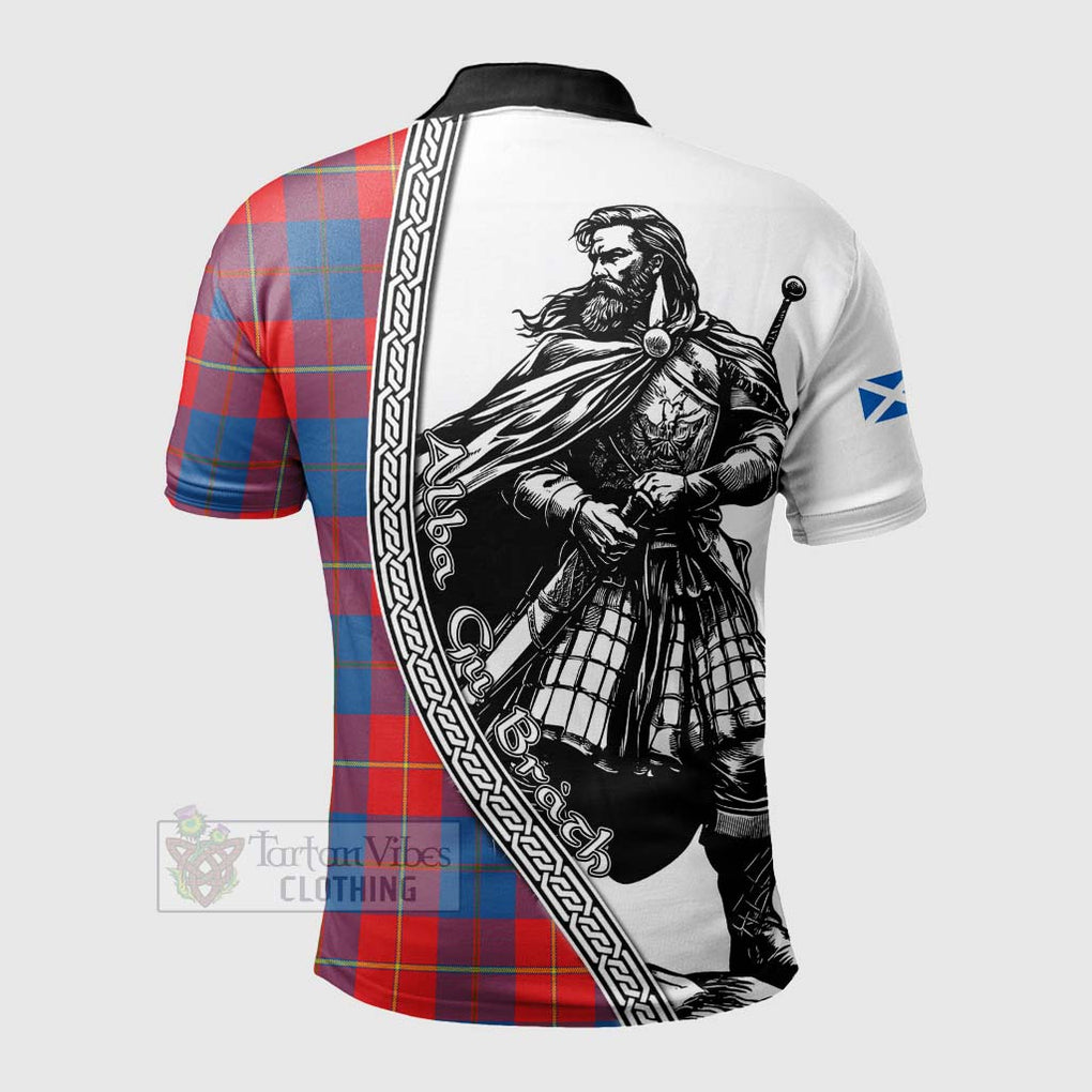 Tartan Vibes Clothing Blane Tartan Clan Crest Polo Shirt with Highlander Warrior Celtic Style