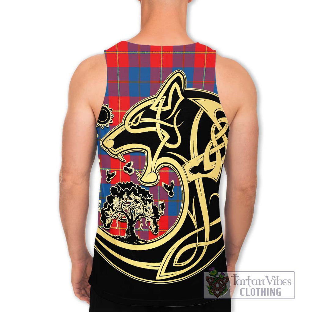 Blane Tartan Men's Tank Top with Family Crest Celtic Wolf Style - Tartan Vibes Clothing