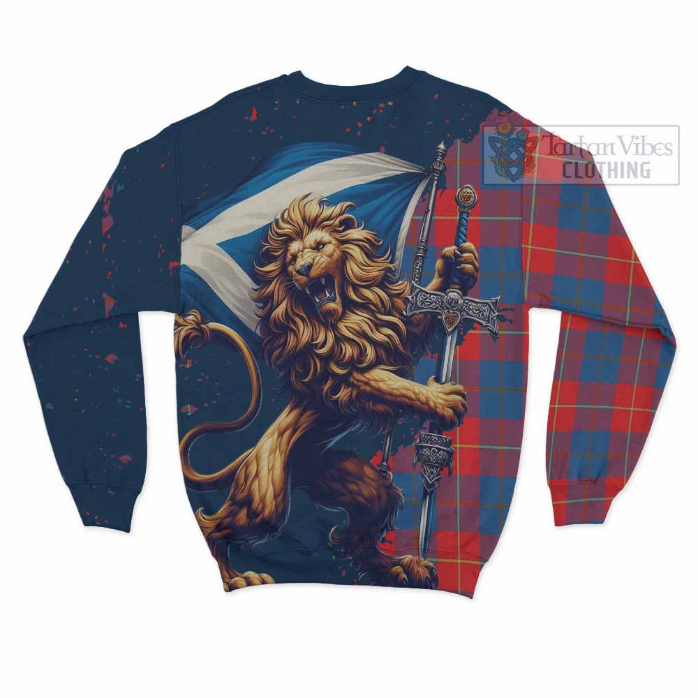 Tartan Vibes Clothing Blane Tartan Family Crest Sweatshirt with Scottish Majestic Lion