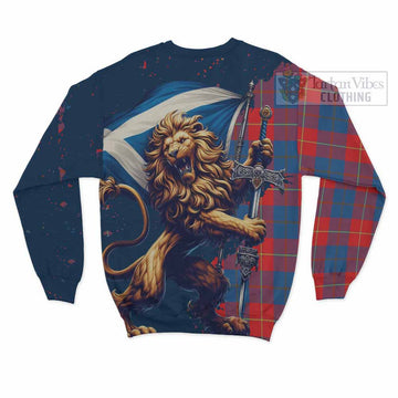 Blane Tartan Family Crest Sweatshirt with Scottish Majestic Lion