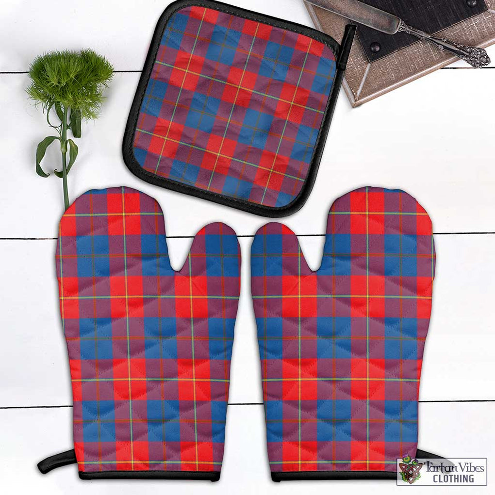 Blane Tartan Combo Oven Mitt & Pot-Holder Combo 1 Oven Mitt & 1 Pot-Holder Black - Tartan Vibes Clothing