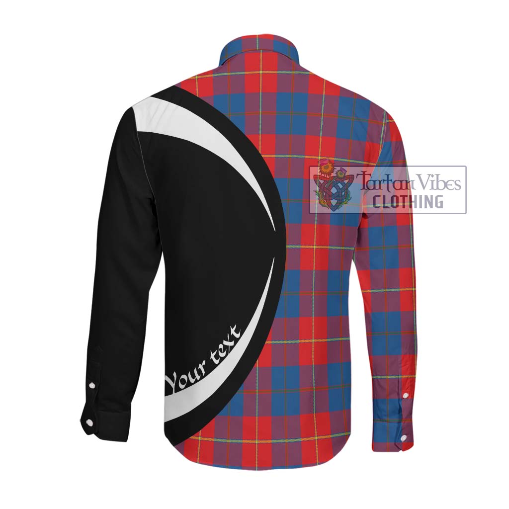 Blane Tartan Long Sleeve Button Up with Family Crest Circle Style Men's Shirt - Tartan Vibes Clothing