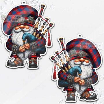 Blane Tartan Bagpiper Gnome Christmas Ornament