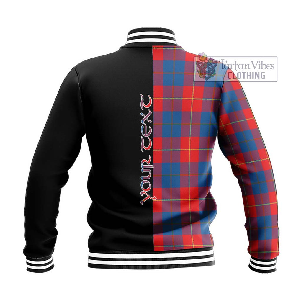 Blane Tartan Baseball Jacket with Family Crest and Half Of Me Style - Tartanvibesclothing Shop