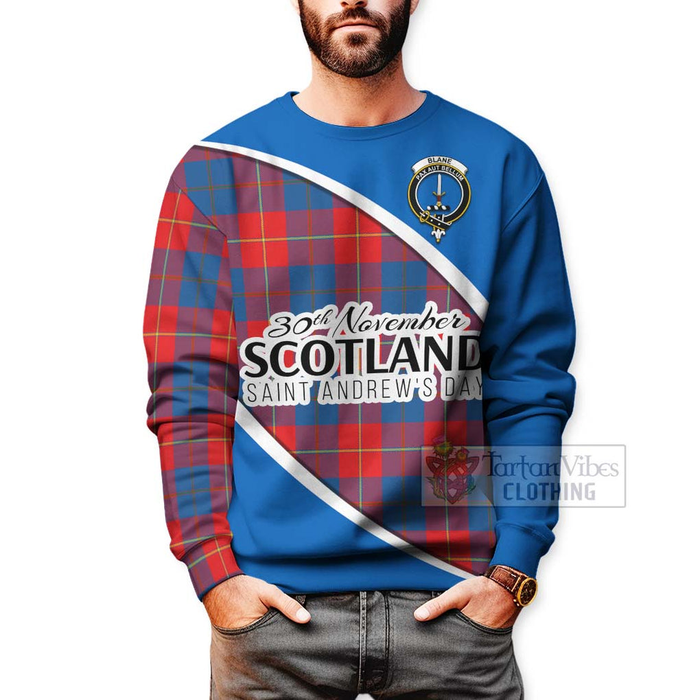 Tartan Vibes Clothing Blane Family Crest Tartan Sweatshirt Celebrate Saint Andrew's Day in Style