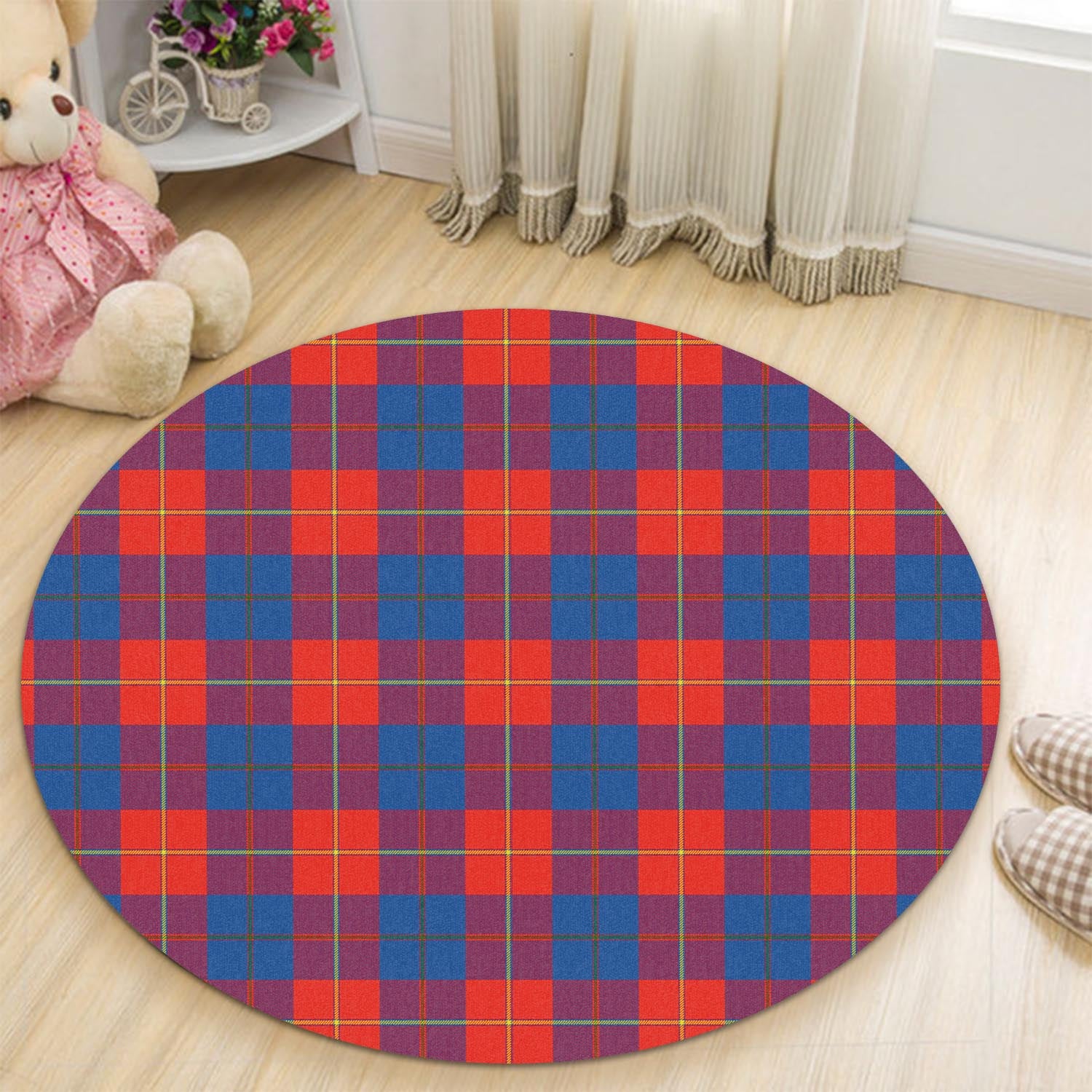 Blane Tartan Round Rug - Tartanvibesclothing