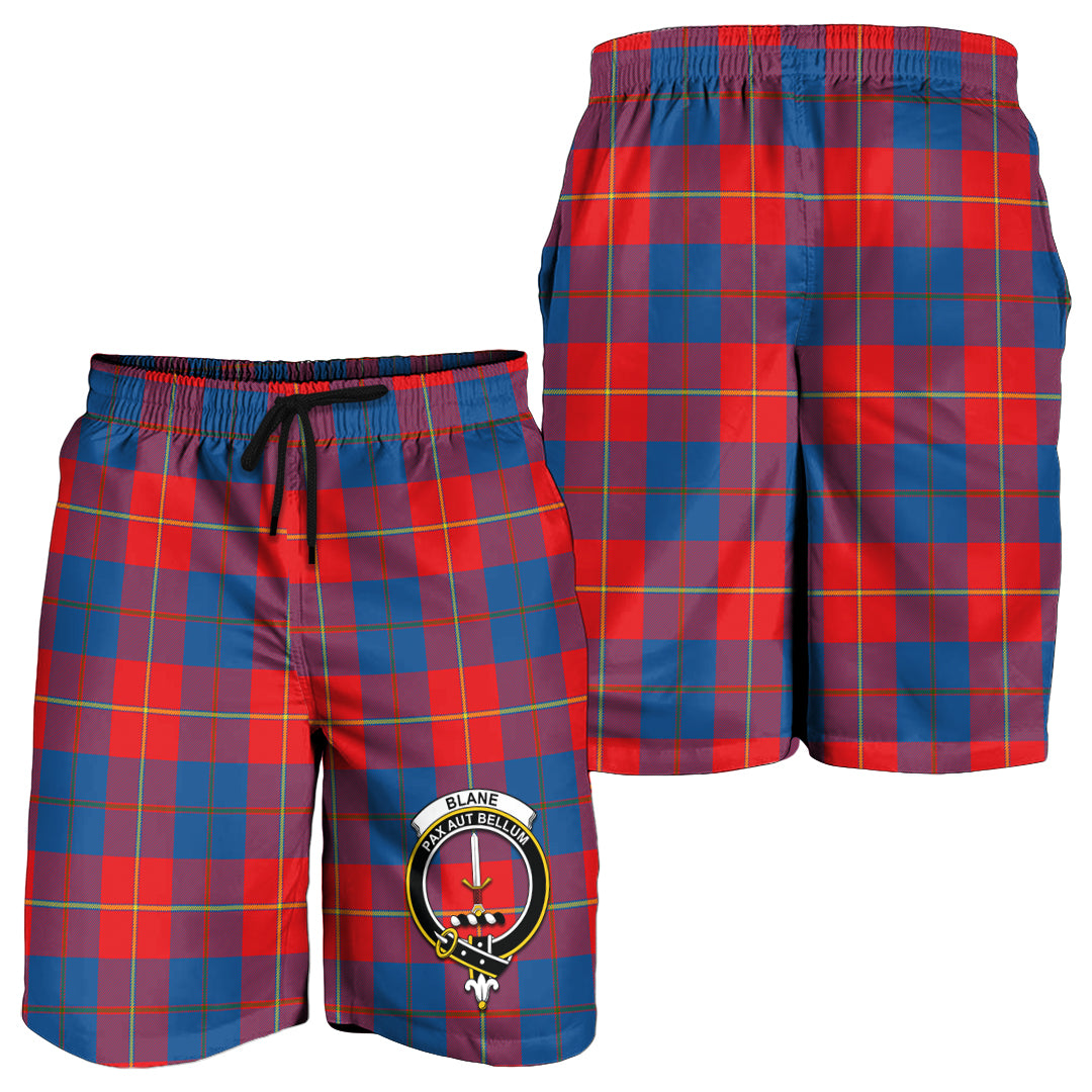 Blane Tartan Mens Shorts with Family Crest - Tartanvibesclothing