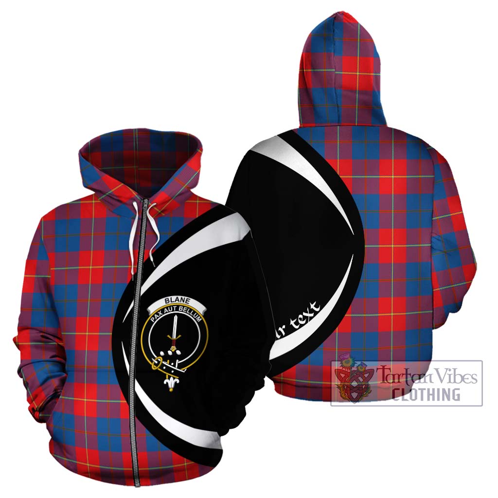 Tartan Vibes Clothing Blane Tartan Hoodie with Family Crest Circle Style