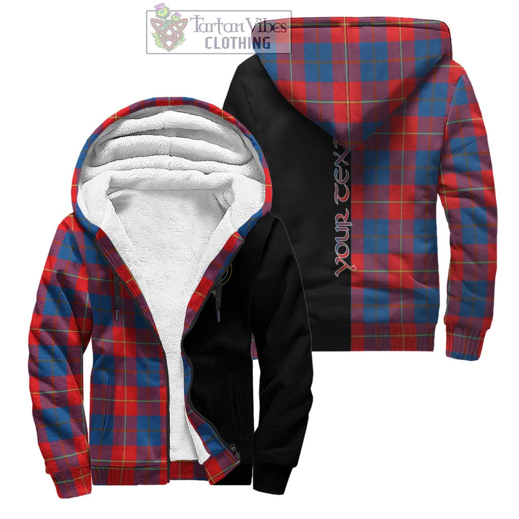 Blane Tartan Sherpa Hoodie with Family Crest and Half Of Me Style Unisex - Tartanvibesclothing Shop