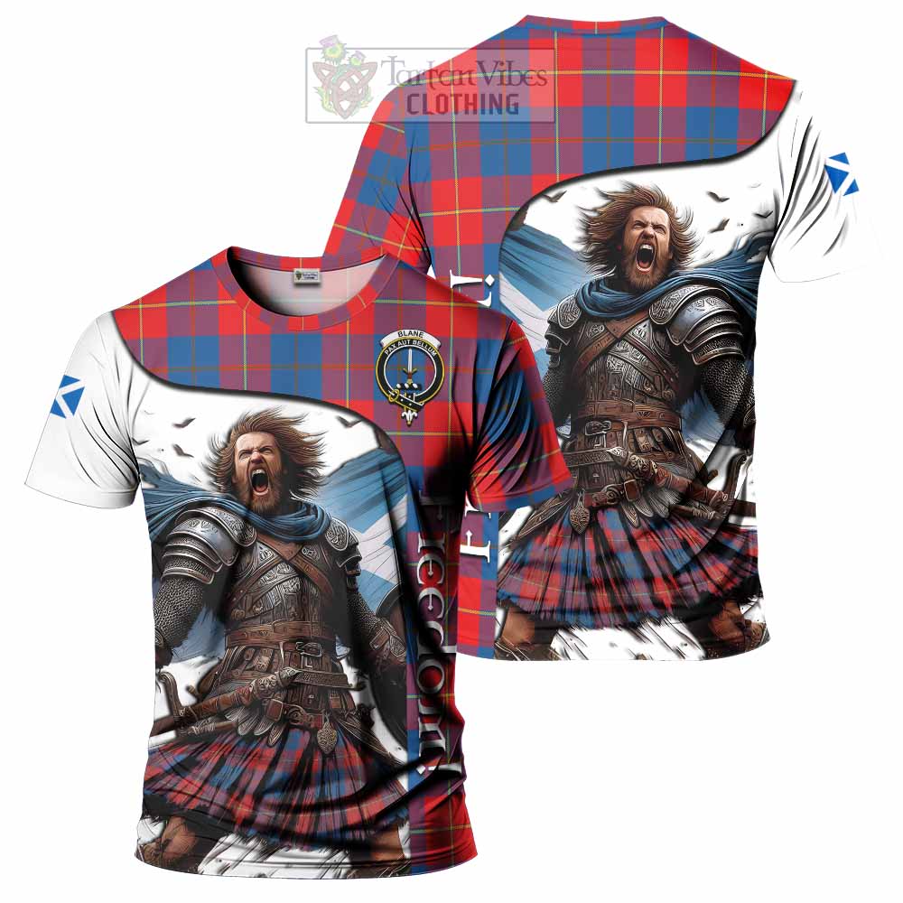 Blane Crest Tartan T-Shirt Inspired by the Freedom of Scottish Warrior