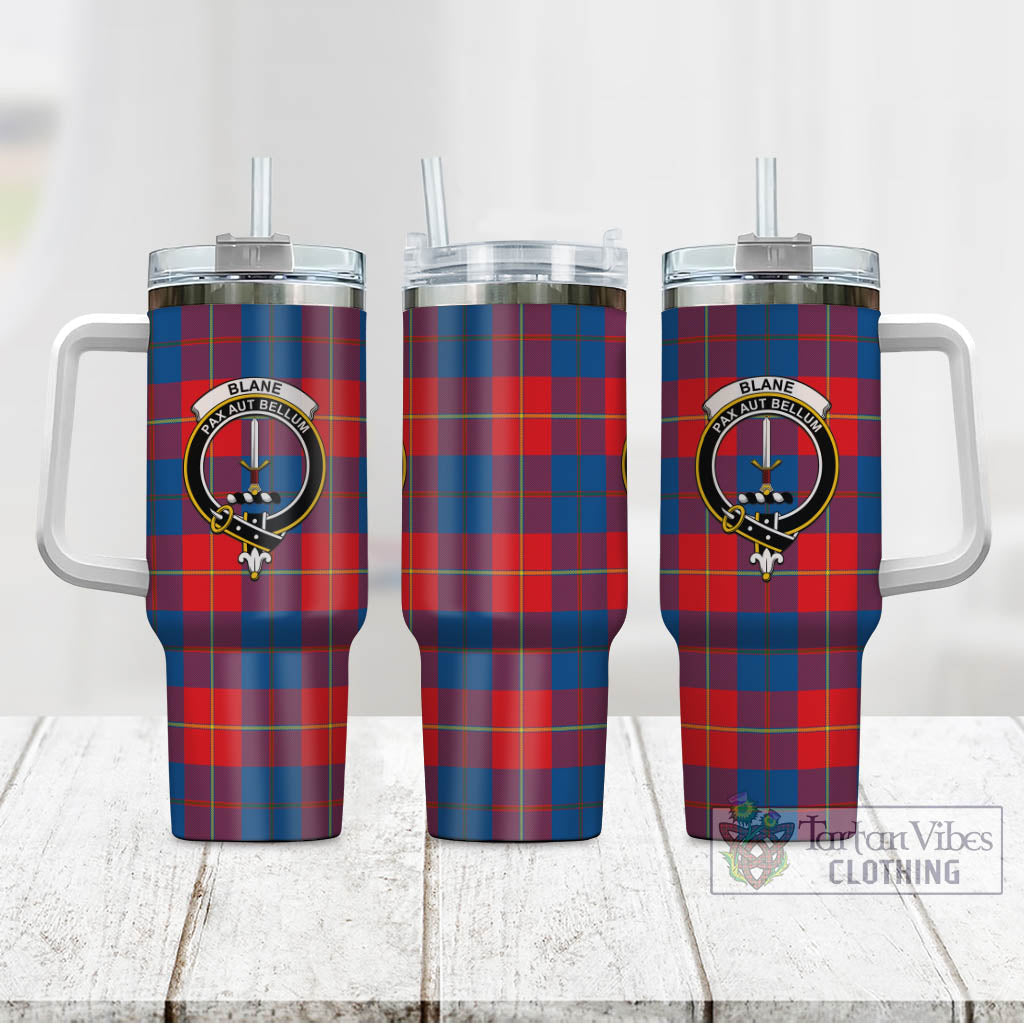 Tartan Vibes Clothing Blane Tartan and Family Crest Tumbler with Handle