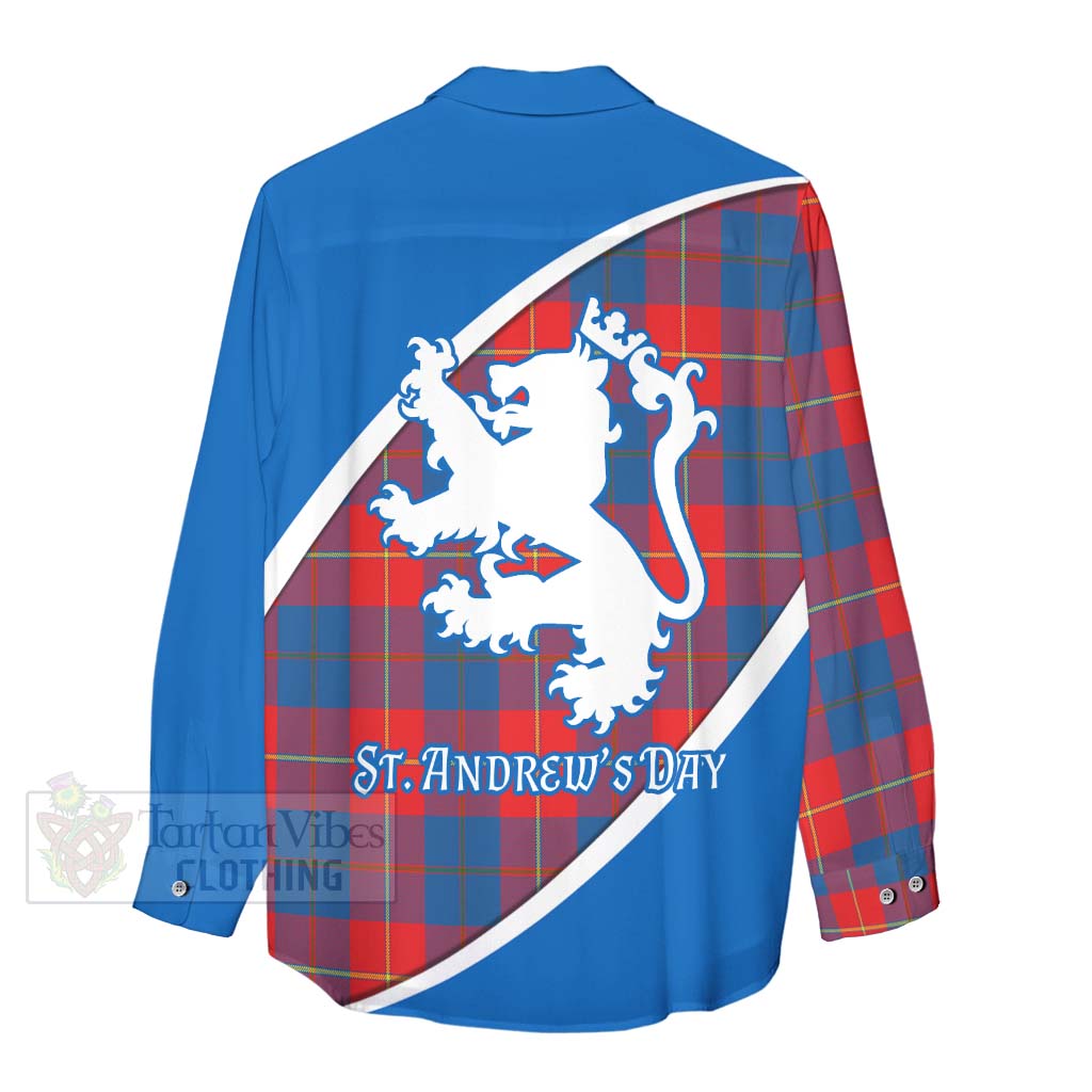 Tartan Vibes Clothing Blane Family Crest Tartan Women's Casual Shirt Celebrate Saint Andrew's Day in Style