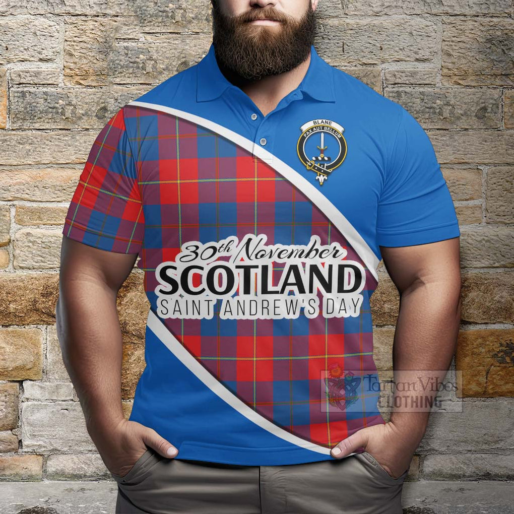 Tartan Vibes Clothing Blane Family Crest Tartan Polo Shirt Celebrate Saint Andrew's Day in Style