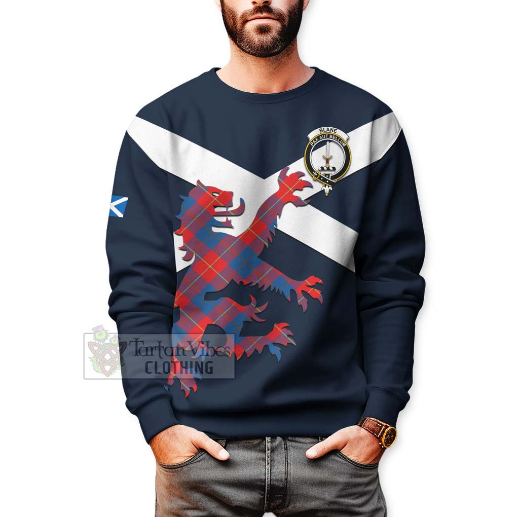 Tartan Vibes Clothing Blane Tartan Lion Rampant Sweatshirt – Proudly Display Your Heritage with Alba Gu Brath and Clan Name