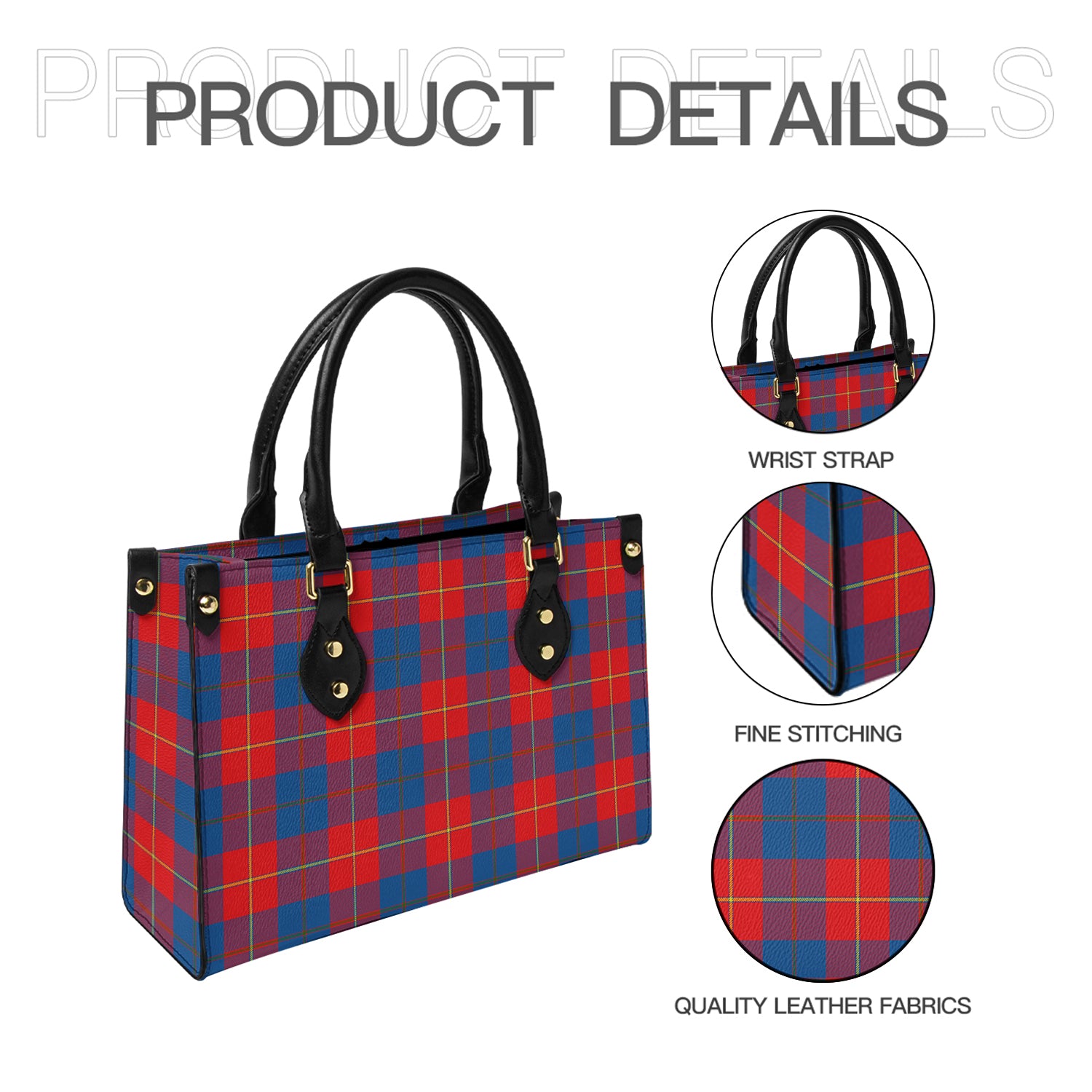 Blane Tartan Leather Bag - Tartanvibesclothing