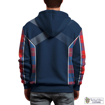 Blane Tartan Hoodie with Family Crest and Lion Rampant Vibes Sport Style