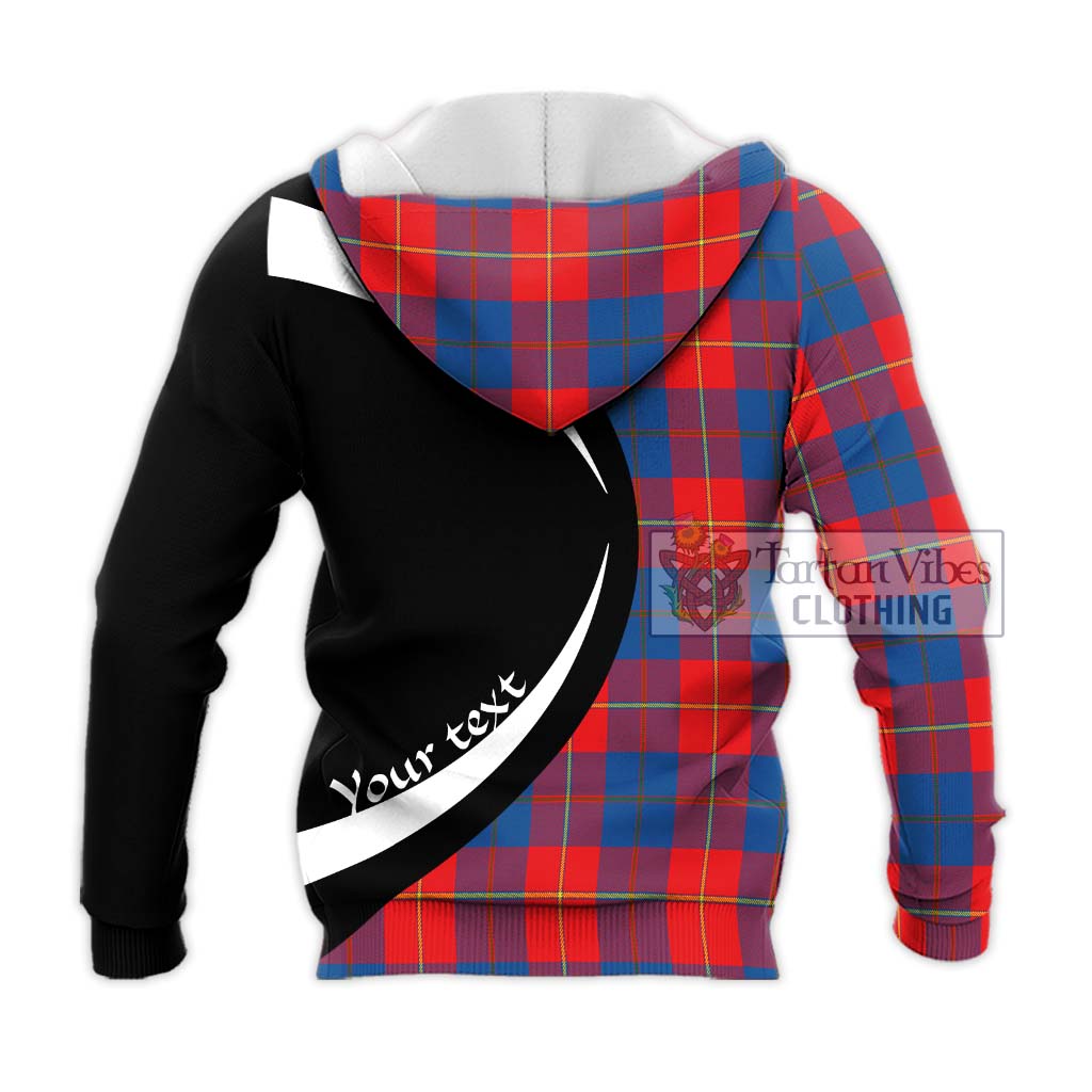 Blane Tartan Knitted Hoodie with Family Crest Circle Style - Tartan Vibes Clothing