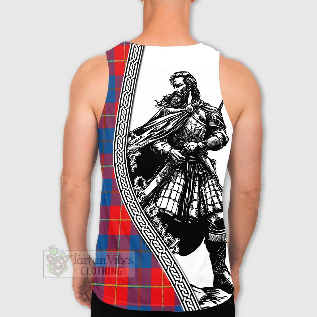 Tartan Vibes Clothing Blane Tartan Clan Crest Men's Tank Top with Highlander Warrior Celtic Style