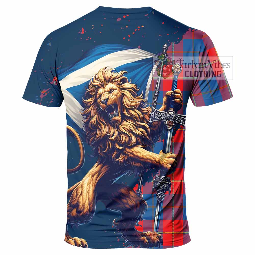 Tartan Vibes Clothing Blane Tartan Family Crest T-Shirt with Scottish Majestic Lion