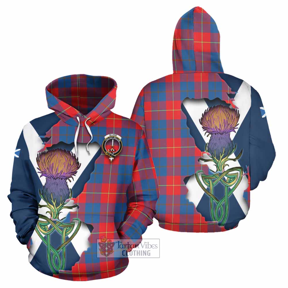 Blane Tartan Family Crest Hoodie Scottish Thistle Celtic Inspired - Tartan Vibes Clothing