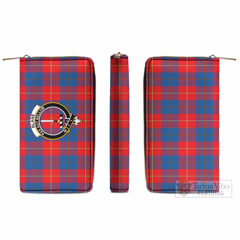 Blane Tartan Women's Leather Wallet with Family Crest - Tartan Vibes Clothing