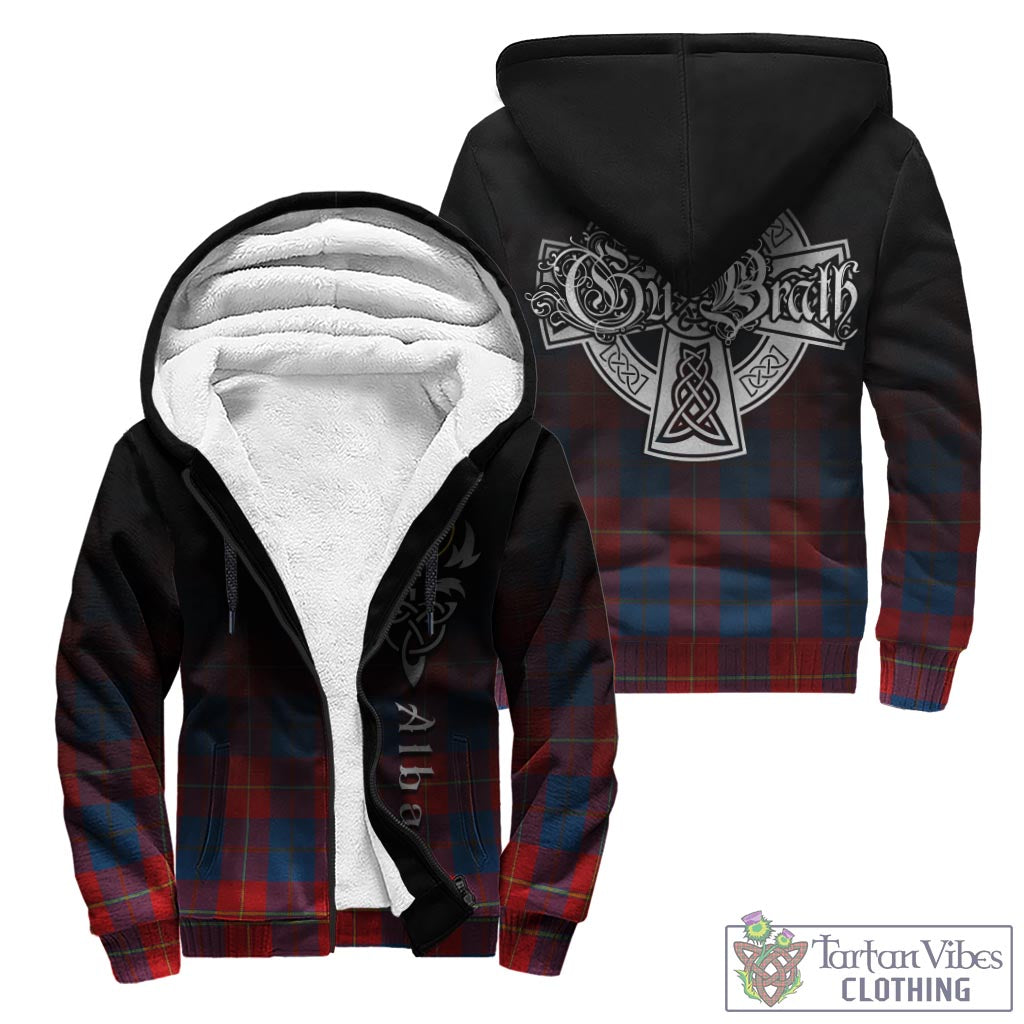 Tartan Vibes Clothing Blane Tartan Sherpa Hoodie Featuring Alba Gu Brath Family Crest Celtic Inspired