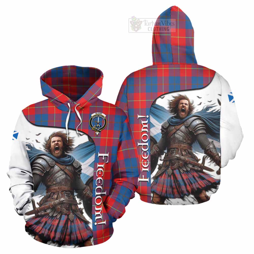 Tartan Vibes Clothing Blane Crest Tartan Hoodie Inspired by the Freedom of Scottish Warrior