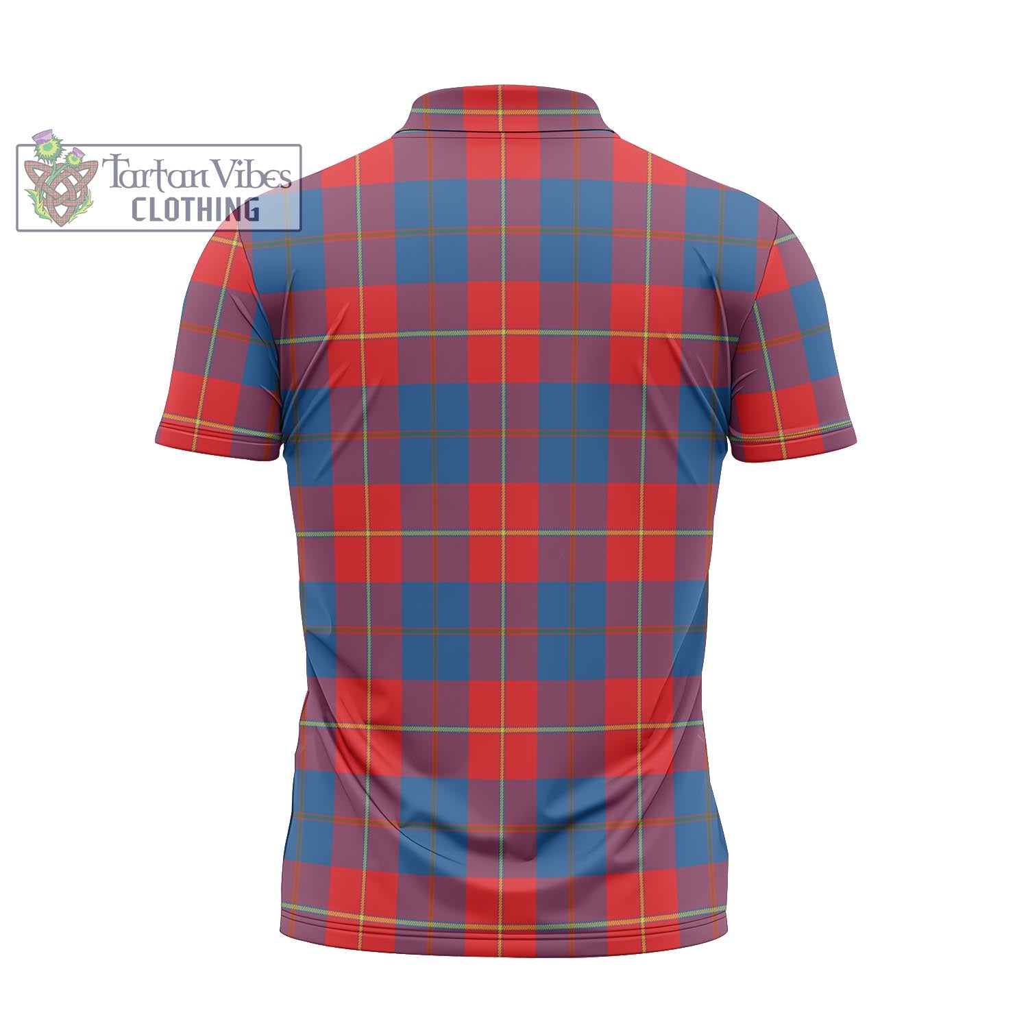 Tartan Vibes Clothing Blane Tartan Zipper Polo Shirt with Family Crest