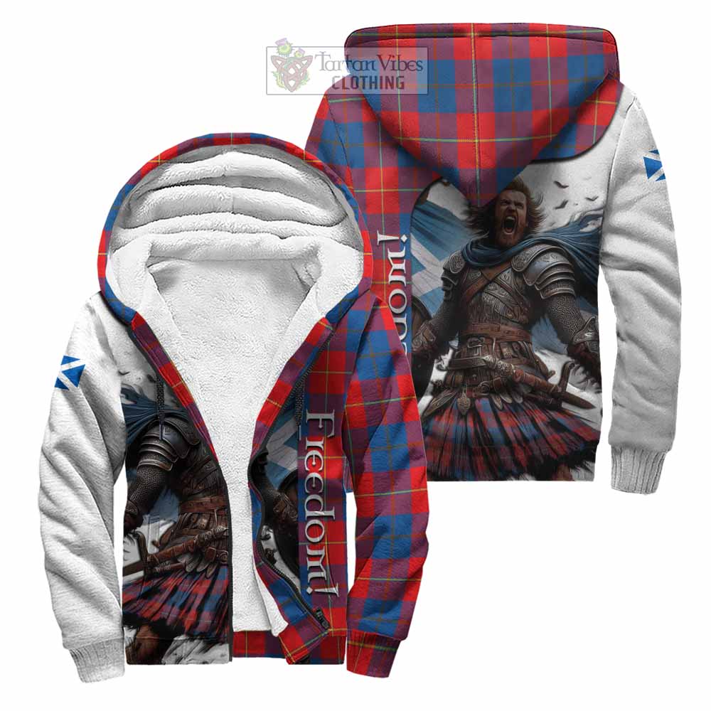 Tartan Vibes Clothing Blane Crest Tartan Sherpa Hoodie Inspired by the Freedom of Scottish Warrior